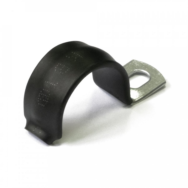 Скоба металлическая однолапковая с полимерным покрытием СМО-П d19-20 мм (100шт/уп)