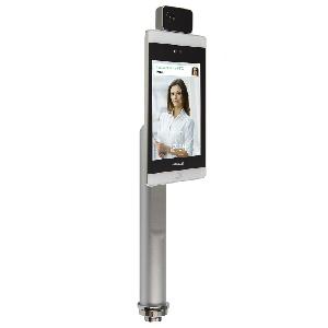 Терминал распознавания лиц. Металлический корпус с экраном 8". Ethernet 100Base-TX, RS-232, Wiegand, релейный выход. До 50 000 лиц. Измерение температуры человека и контроля наличия защитной маски на лице. Крепление на турникет.