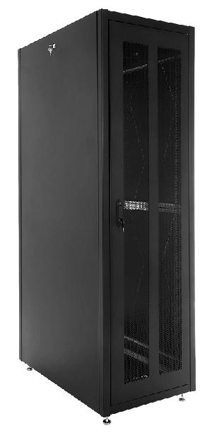 Шкаф телекоммуникационный напольный ЭКОНОМ 42U (600 × 800) дверь перфорированная 2 шт., цвет черный