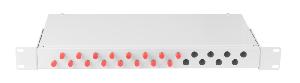 Оптический кросс 19" Essential Line, 1U, укомплектованный на 16 портов FC/UPC (16 одинарных FC/UPC адаптеров), SM 9/125 OS2, стальной, серый, в комплекте: адаптеры, монтажные шнуры 1м, сплайс-кассета с крышкой, гильзы, заглушки