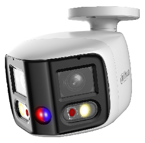 Уличная цилиндрическая IP-видеокамера с ИИ и активным сдерживанием, 2x 4Мп; 1/2.7” CMOS; объектив 2.8мм; WDR(120дБ); чувствительность 0.005лк@F1.4; сжатие: H.265+, H.265, H.264+, H.264, MJPEG; 3 потока до 4096x1860@20к/с; видеоаналитика: SMD 4.0 (интеллектуальный детектор движения), пересечение линии, контроль зоны; тревожные вх/вых: 1/1; аудиовх/вых: 1/1; встроенные микрофон и громкоговоритель; LED-подсветка до 20м, ИК-подсветка 25м; сигнализация красно-синей подсветкой; MicroSD до 256Гбайт; защита: IP67; питание: 12В(DC), PoE; корпус: металл