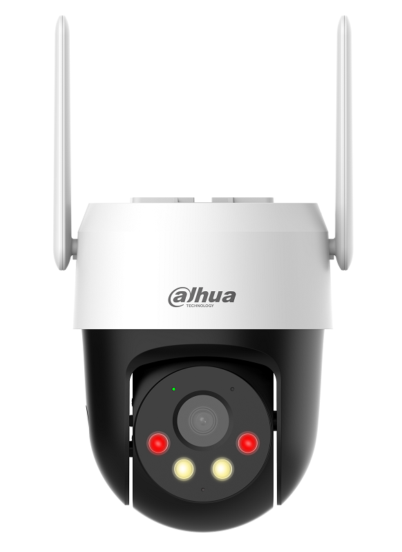 Уличная Мини-PT IP-видеокамера с 4G модулем, 5Мп; 1/2.8”; 4мм; ИК-фильтр; 0.05лк@F1.6; H.265+, H.265, H.264+, H.264, MJPEG; 2 потока до 5Мп@25к/с; видеоаналитика: охрана периметра, обнаружение людей + автоматическое слежение, обнаружение транспортных средств, SMD 3.0; ИК-подсветка 30м, Led-подсветка 30м; встроенные микрофон+динамик; MicroSD до 256Гбайт; защита: IP66, питание: 12В(DC)