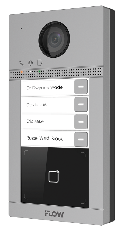 2Мп IP вызывная панель на четырех абонентов с ИК-подсветкой и Wi-Fi, CMOS 2Мп; Web интерфейс; Стандартный PoE/ 12В DC, Mifare считыватель (до 2000 пользователей, 10000 карт); Прямое подключение в мобильное приложение;<br />
WDR; BLC; DNR; ИК до 3м;&nbsp;&nbsp;Слот для TF карты до 128Гб; 10M/100M Self-adaptive Ethernet, 1 RS-485; 4 тревожных входа, 2 реле для замков; 3 индикатора; IP65, IK08, -40℃ до 53℃; металл: алюминиевый сплав; накладной монтаж;
