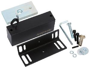 Электромагнитный влагозащищенный замок IP67, 12V DC, не более 0,5 A, усилие 300 кг, 135х55х35 мм. Масса 2000 г., уголок в комплекте. Цвет черный,  Корпус замка выполнен из высокотехнологичного композита, -40°С…+40°С.