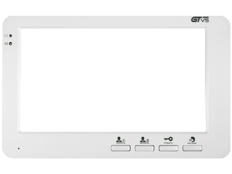 Монитор видеодомофона 7" белый. Hands-Free монитор домофона.  7-дюймовый TFT-дисплей, разрешение экрана 800х480 RGB, акриловая панель , кнопочное управление. Поддержка 2-х вызывных  панелей.