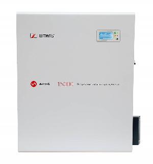 Стабилизатор переменного напряжения инверторный (с двойным преобразованием) однофазный, чистая синусоида; P-нагр.15 кВА/13.5 кВт, U-вх.90…310В, U-вых.220…230 (с шагом 1В), I-вых.68 А; IP20, t-раб.+5…+40°C, 480х535х103 мм