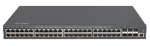 Управляемый коммутаторL2+ Stack POE 48 BASE-TX 10/1001000Mb/s POE, 6 1/10G SFP+, 1 Console RJ45, 1U 19" бюджет PoE 370W, 220VAC 450W