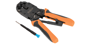 Устройство обжимное профессиональное RJ45/8P8C, RJ12/6P6C, RJ11/6P4C, 4P4C, 4P2C