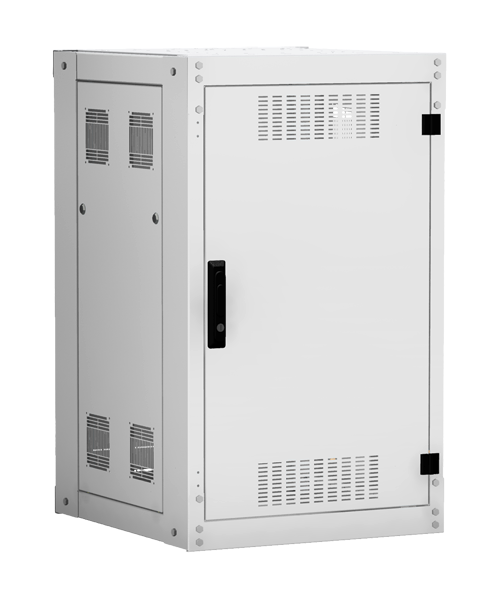 Напольный шкаф 19", 18U, металлическая дверь, цельнометаллические стенки, Ш600хВ974хГ600мм, в разобранном виде, серый