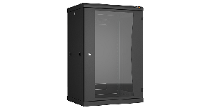 Настенный разборный шкаф TLK 19", 18U, стеклянная дверь, Ш600хВ904хГ450мм, 2 пары монтажных направляющих, черный