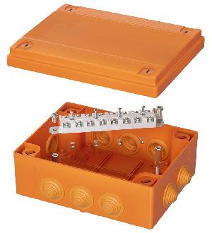 Коробка пластиковая FS с кабельными вводами и клеммниками, IP55, 150х110х70 мм, 12р, 450V, 6A, 4 мм2