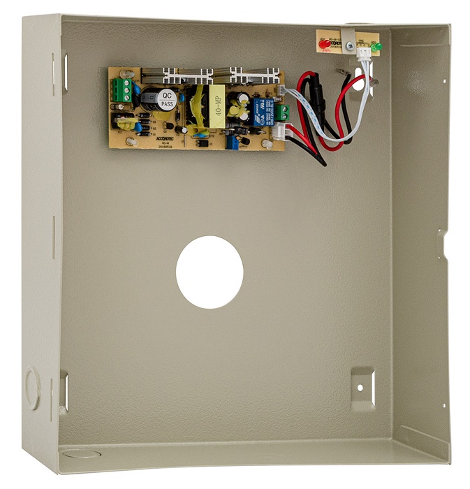 Блок бесперебойного питания в металлическом корпусе под АКБ 17 Ач, DC 13.6 ± 0.2V, 6A (ном.), 288х298х78 мм. Вес 2268 г.