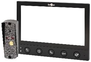 Комплект: монитор видеодомофона 7" AHD и панель вызова 1080P, 4-х проводная линия связи, поддержка 2-х панелей вызова, поддержка 2 доп. мониторов, поддержка 2 доп. камер, встроенный блок питания, черный монитор