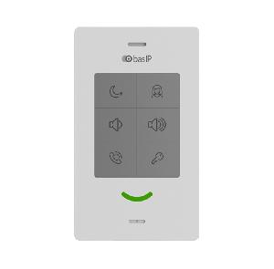 Абонентское IP аудио устройство. Поддержка SIP, P2P, внутреннего протокола BAS-IP, кнопка для быстрого вызова консьержа, кнопка открытия замка, кнопка режима "Не беспокоить"