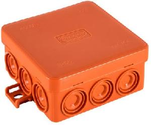 Коробка JBL085 без галогена, огнестойкость E60-E90, о/п 85х85х38, IP55, 8P, (0,15-2,5мм2), цвет оранж    
