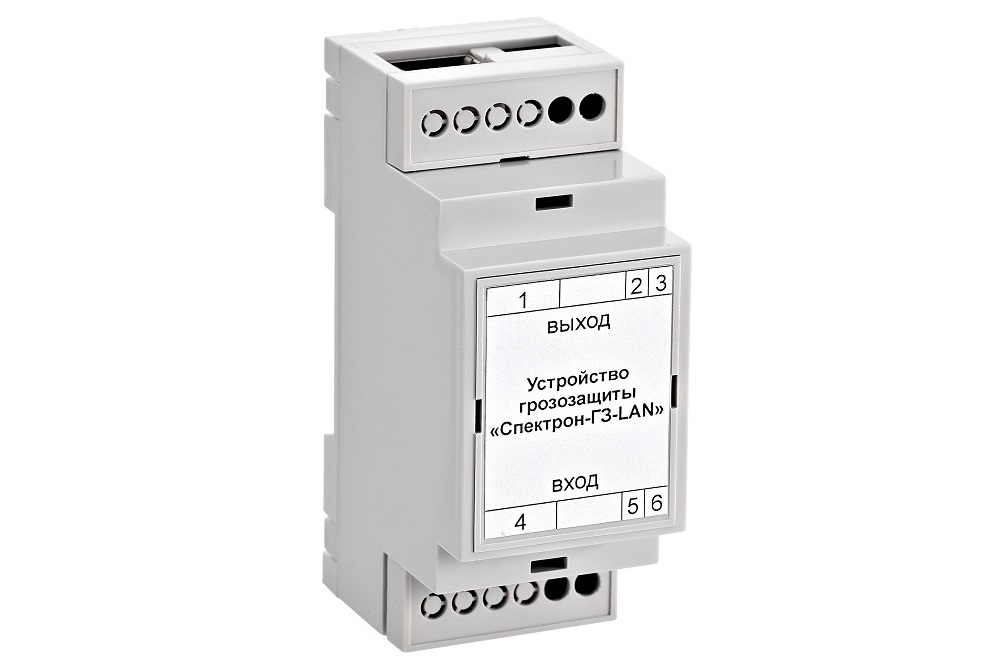 Устройство грозозащиты для портов локальной сети Ethernet 10/100 Base-TX; защищаемые пары 1-2,3-6; ном. напряжение 5В; -50...+85°С.