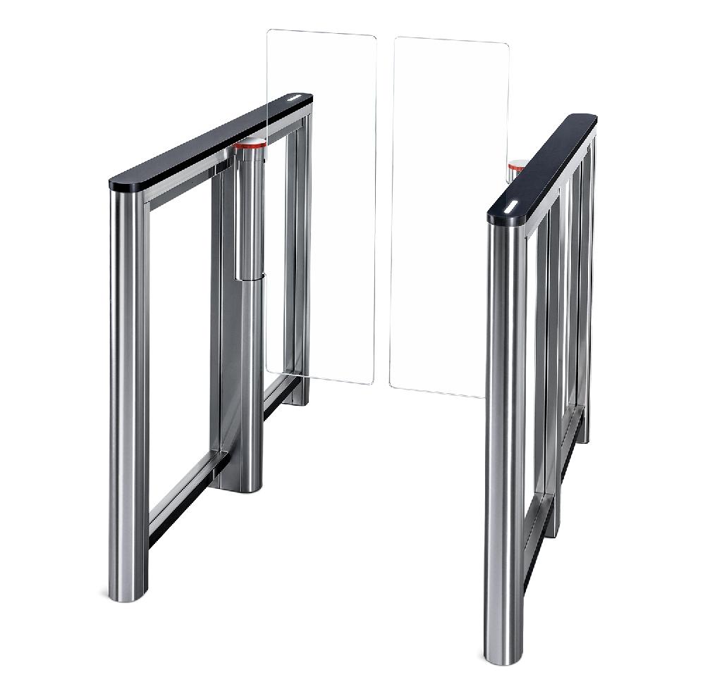 Турникет "Скоростной проход" (без крышек и створок) для эксплуатации внутри помещений, нержавеющая сталь, Секция-MASTER, секция-SLAVE, пульт управления
