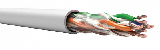 Кабель UTP 2 пары Cat5e, бухта 305 м, 2х2х0,52 мм, в исполнении нг(А)-LSLTx для социальных объектов
