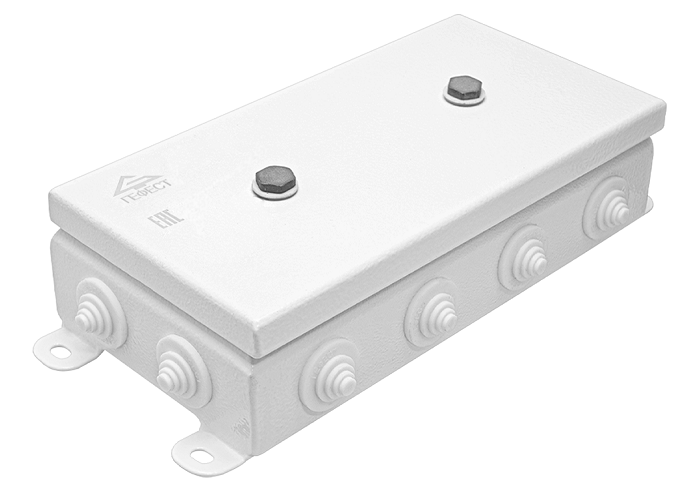 Коробка монтажная общепромышленные, оцинкованная сталь 1,2мм, IP55, 123х240х62 мм