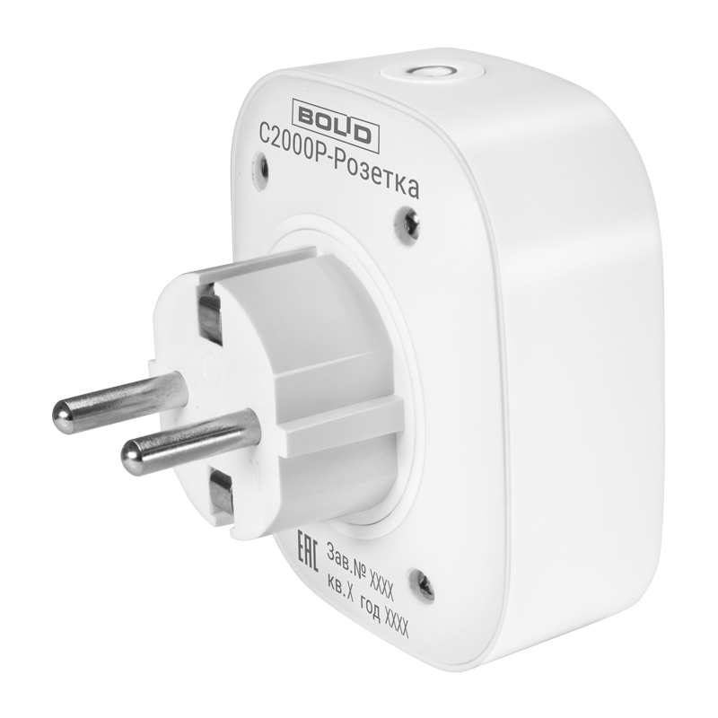 Розеточный радиоканальный модуль для включения/отключения нагрузки до 3000 Вт, контроля напряжения&nbsp;&nbsp;сети и тока в нагрузку.