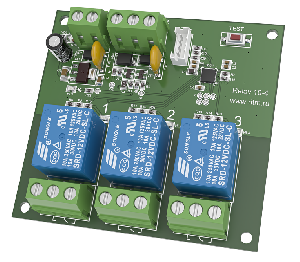 Релейная плата адресная на 3 выхода предназначена для подключения к охранным панелям