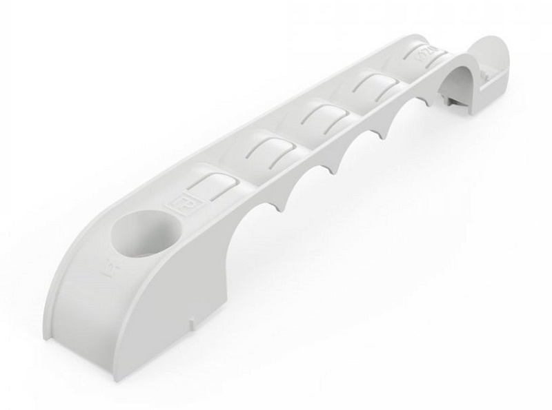 Держатель труб для прямого монтажа односторонний на 5 мест серый d20 (20шт/уп)