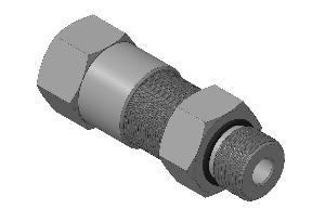 Кабельный ввод из нержавеющей стали с резьбой М20х1,5 мм для прокладки кабеля в металлорукаве РЗ-ЦП-10, с уплотнением кабеля и проходным диаметром кабеля d=2-6 мм