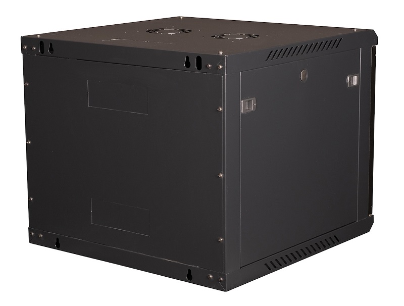 Шкаф 19" телекоммуникационный настенный, 9U 501х600х600 мм, дверь металл, черный