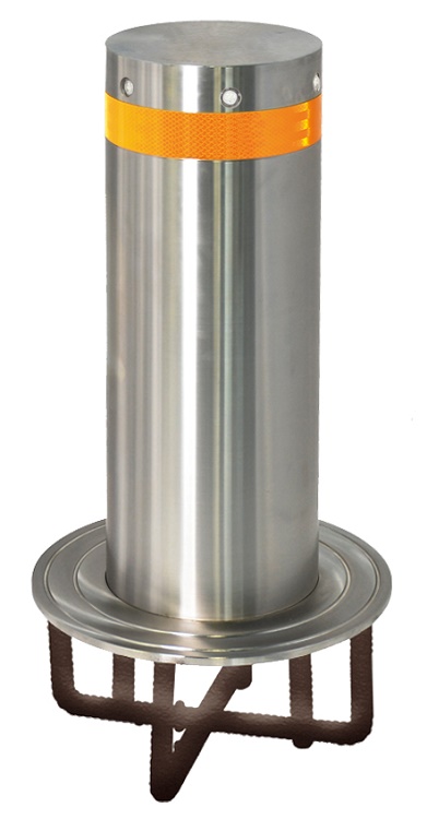 Боллард фиксированный, 217 мм диаметр, 600 мм высота, 6 мм нержавеющая сталь, подсветка, питание 220 В (AC), рабочая температура -40 - +50.