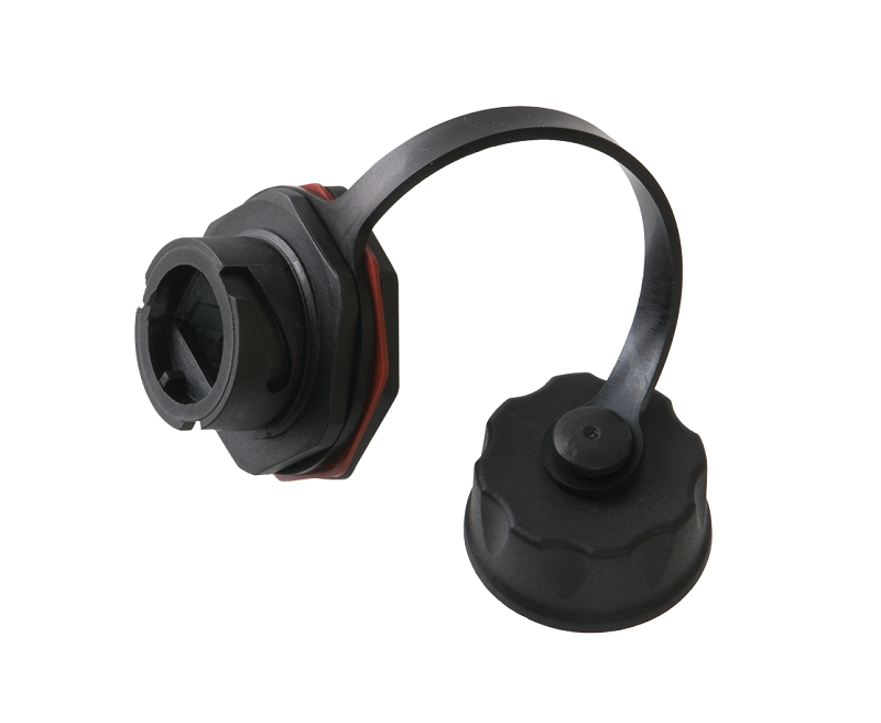 Индустриальный модуль-заглушка IP67, с защитной крышкой, черный