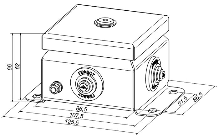 Коробка монтажная общепромышленные, оцинкованная сталь 1,2мм, IP55, 86х86х62 мм
