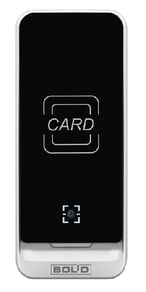 Считыватель QR кода и карт Mifare. Передача в контроллер в форматах Wiegand-26, -34, -44. 80х120х23 мм.