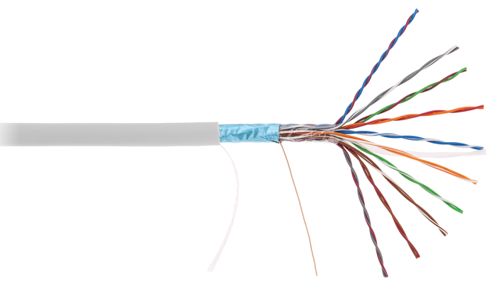 EC-UF010-5-PVC-GY-3 - Кабель F/UTP 10 пар, Кат.5 (Класс D), 100МГц, одножильный, BC (чистая медь), внутренний, PVC нг(B), серый, 305м Кабель F/UTP 10 пар, Кат.5 (Класс D), 100МГц, одножильный, BC (чистая медь), внутренний, PVC нг(B), серый, 305м
