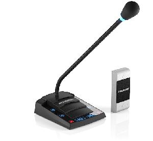 Дуплексное переговорное устройство "клиент-кассир" с функцией громкого оповещения, возможностью переключения в режим «Симплекс» и выходом для записи переговоров. В комплекте идёт пульт кассира, панель абонента и блок питания.