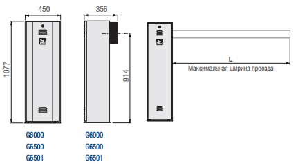 Тумба шлагбаума с приводом и блоком управления. Класс защиты IP54. Цвет RAL 2004