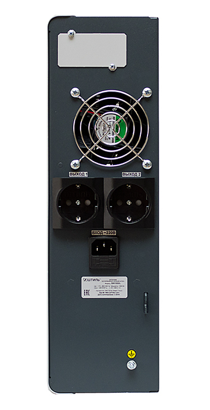 Источник бесперебойного питания настенный, on-line (с двойным преобразованием), чистая синусоида, 1000 ВA (900 Вт); U-вх.220 В; под внешние аккумуляторы, U-акб.36 В, I-заряд.5 А; ЖК-дисплей; выходные разъёмы - EURO F-type с заземлением (2 шт.); холодный старт, совместим с генератором; IP20, t-раб.+5...+40°C, 379х357х116 мм (с кронштейном)