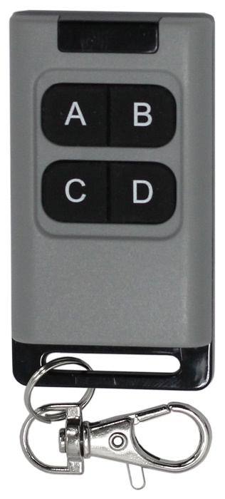 Дополнительный радиоканальный брелок на 4 канала с динамическим кодом, пластиковый корпус