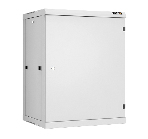 Настенный разборный шкаф TLK 19", 15U, металлическая дверь, Ш600хВ770хГ450мм, 2 пары монтажных направляющих, серый