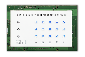 Устройство индикации с мембранной клавиатурой. Индикация 16 шлейфов.