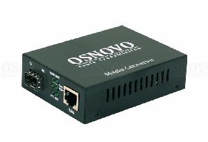 Медиаконвертер Gigabit Ethernet 1xRJ45, 1xSFP.  Порты: 1 x GE (10/100/1000Base-T), 1 x GE SFP (1000Base-X). В комплекте: БП DC5V(1A). 71x26x95мм. -10…+55гр.С.<br />
