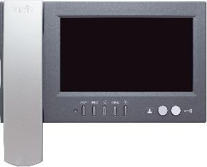 Монитор цветного изображения (PAL, 7"). видеопамять (ч/б 250 кадров). 15-27VDC.  Цвет корпуса - тёмно-серый, цвет трубки- серебристый.