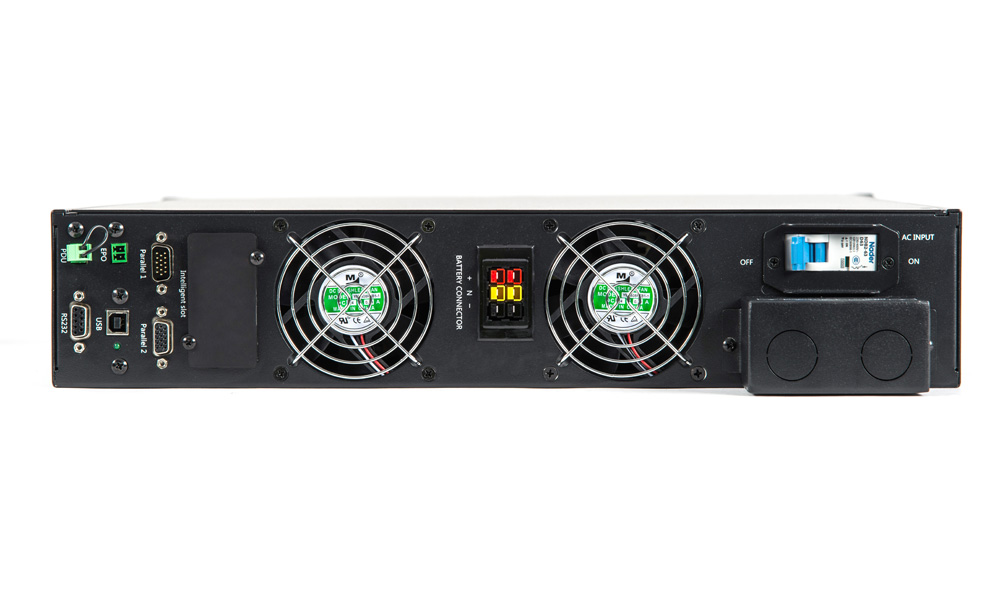 Источник бесперебойного питания 220В, 10 кВА (7 кВт)&nbsp;&nbsp;On-Line, синусоидальная форма выходного напряжения, длительный резерв, световая и звуковая индикация режимов работы, ЖК дисплей, необходимое кол-во АКБ для работы –16/18/20 шт. - выбирается пользователем, горячая замена АКБ