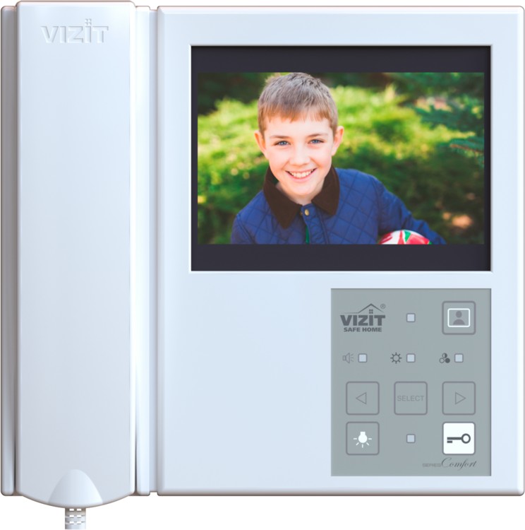 Монитор 2-х канальный  цветного изображения (CVBS, 5"). Возможность подключения кнопки "звонок". 160-240VAC. Цвет корпуса - белый.