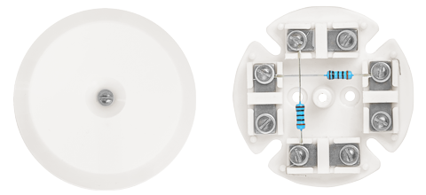 Коробка разветвительная низковольтная на винте, 62x62x20 мм. комплектуется двумя резисторами (300 Ом, 0,5 Вт)