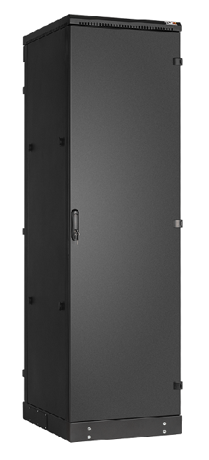 Напольный шкаф 19", 42U, промышленный, цельнометаллические двери, степень защиты IP54, Ш600хВ2070хГ800мм, черный