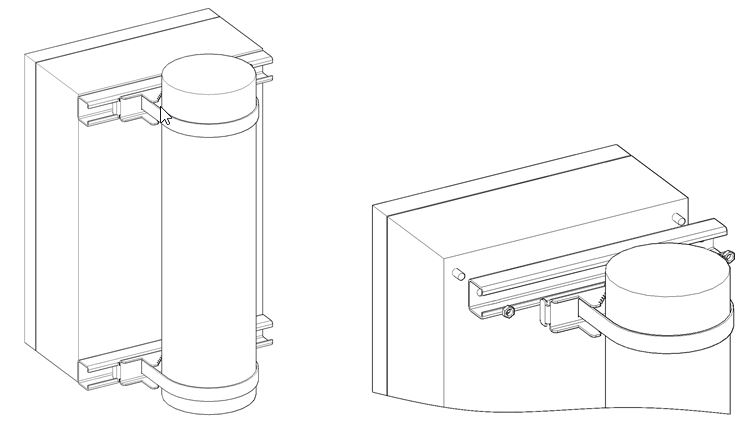 Комплект крепления на столб, для PSW-2G+UPS-Box, PSW-2G6F+UPS-Box, PSW-2G8F+UPS-Box, CrossBox-2, 400х70х37 мм