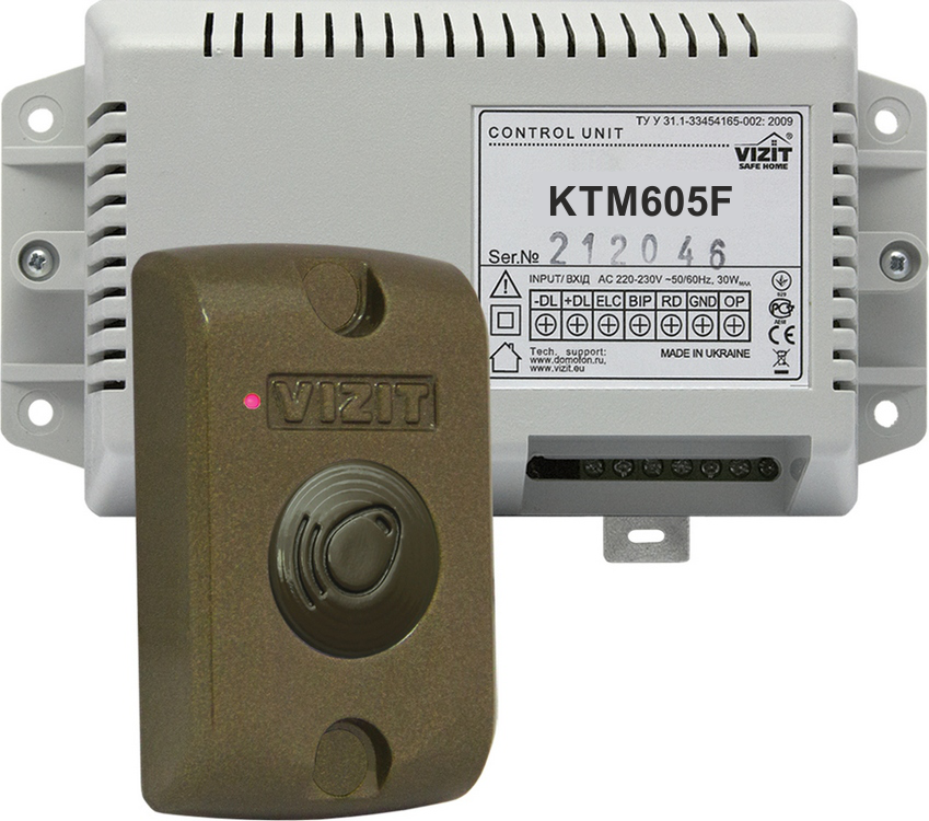 VIZIT-KTM605F Контроллер ключей VIZIT-RF3 (RFID-13.56МГц), до 2680 ключей, функция привязки ключей