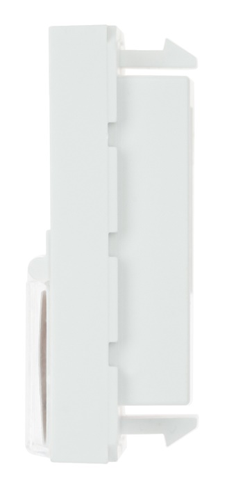 Адаптер 22,5х45 мм со шторкой для модуля Keystone, 1 порт (модуль), белый
