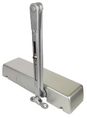 2-х скоростной дверной доводчик, от 120 до 160 кг,&nbsp;&nbsp;Усилие: EN 6/7 (EN1154). Регулировка мощности пружины. Функция ветровой тормоз (Back Check), задержка закрывания (Delay Action), (Latch Speed). В комплекте: кронштейн для параллельной установки доводчика, декоративный пластмассовый кожух. -45...+50 °С. 282х57х51 мм. Масса 5500 г. Цвет: серебро.