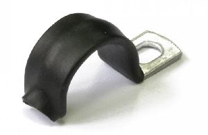 Скоба металлическая однолапковая с полимерным покрытием СМО-П d16-17 мм (100шт/уп)